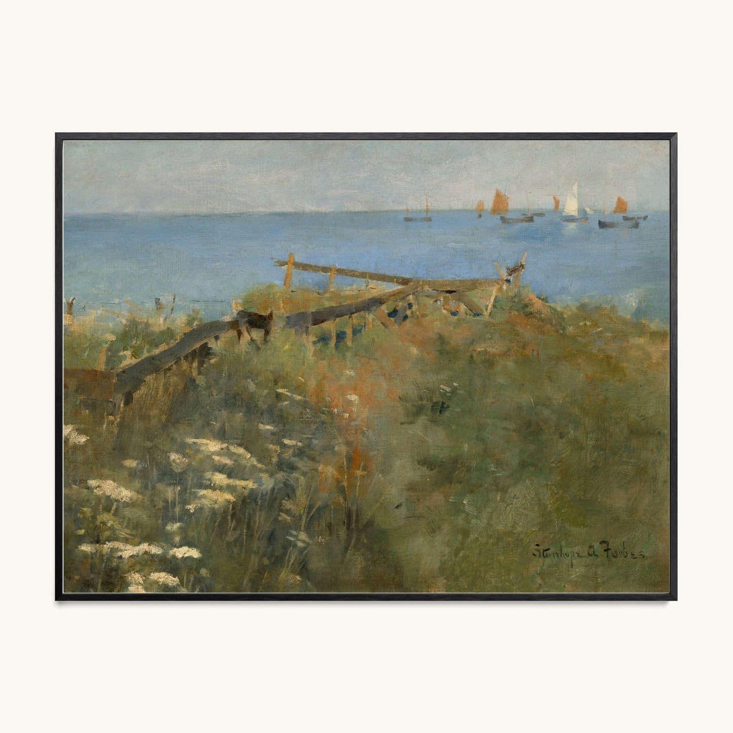 Coastal Scene with Fishing Boats