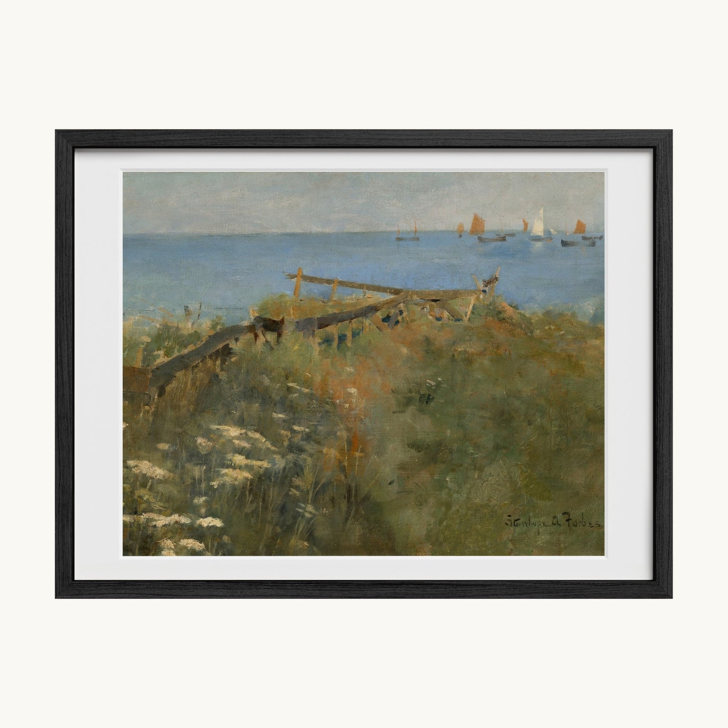 Coastal Scene with Fishing Boats