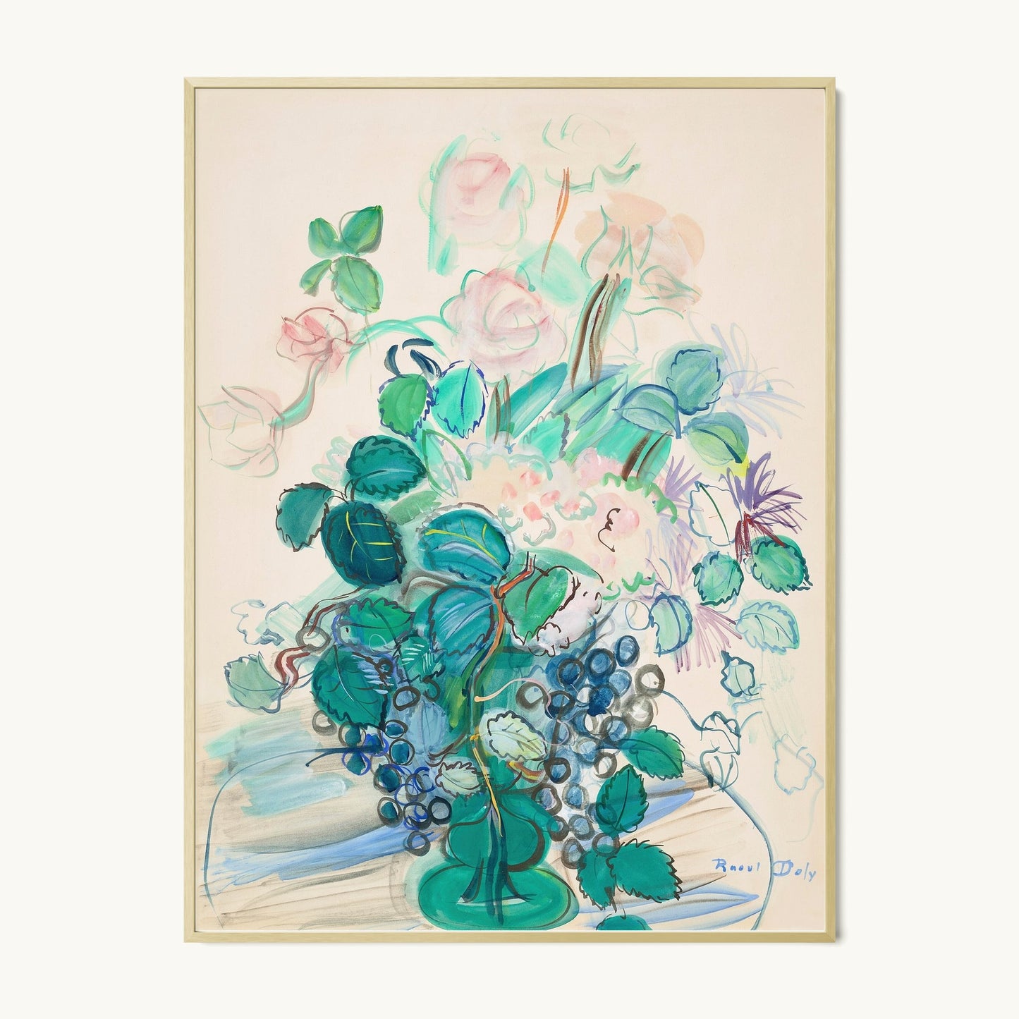 Bouquet à la grappe et aux roses