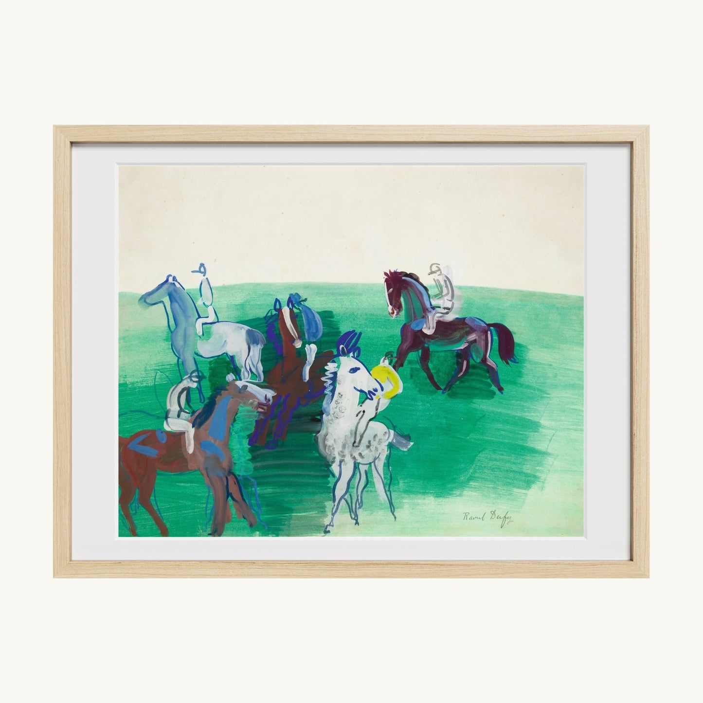 Chevaux et jockeys