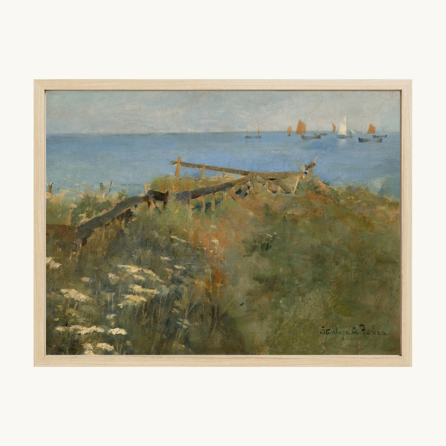Coastal Scene with Fishing Boats