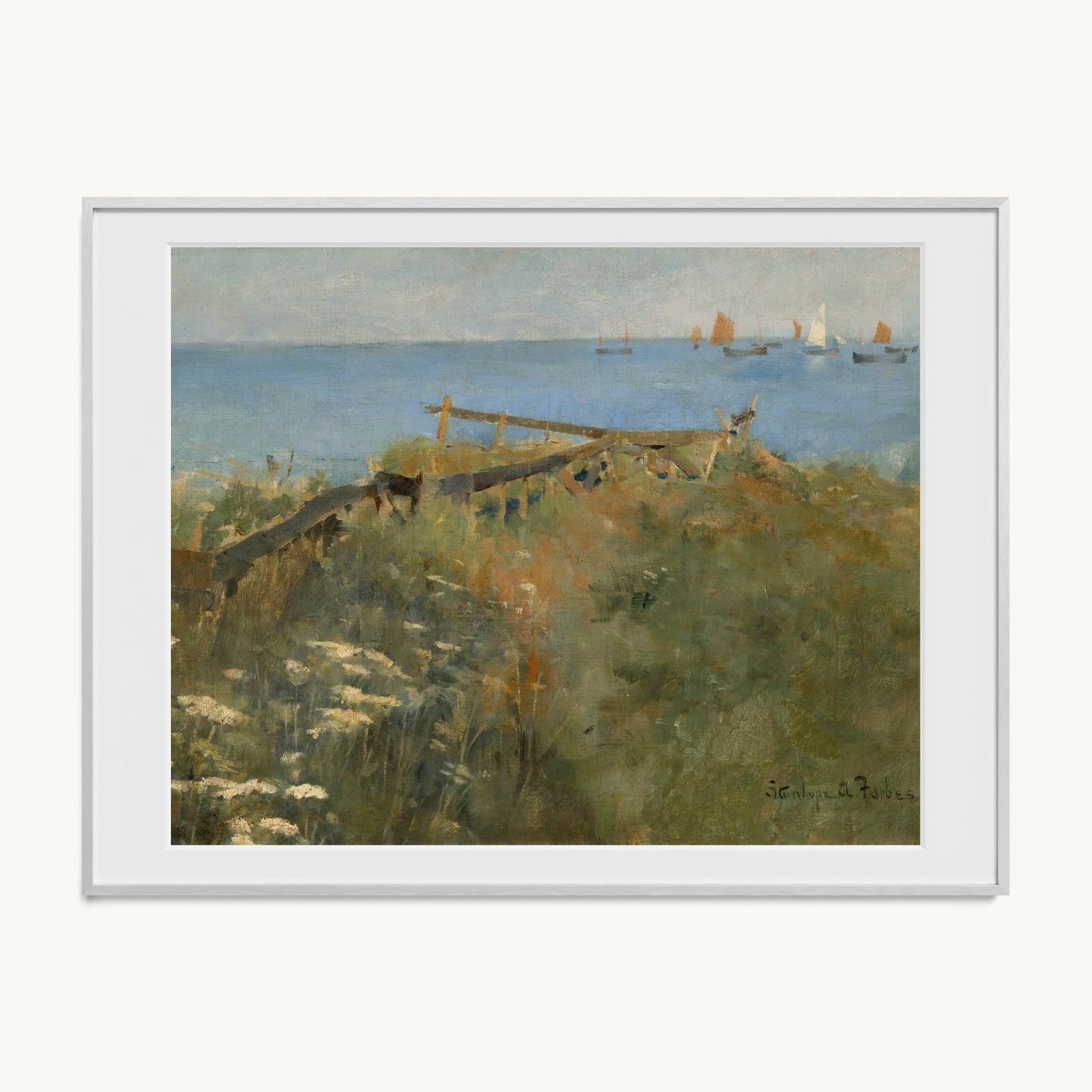 Coastal Scene with Fishing Boats