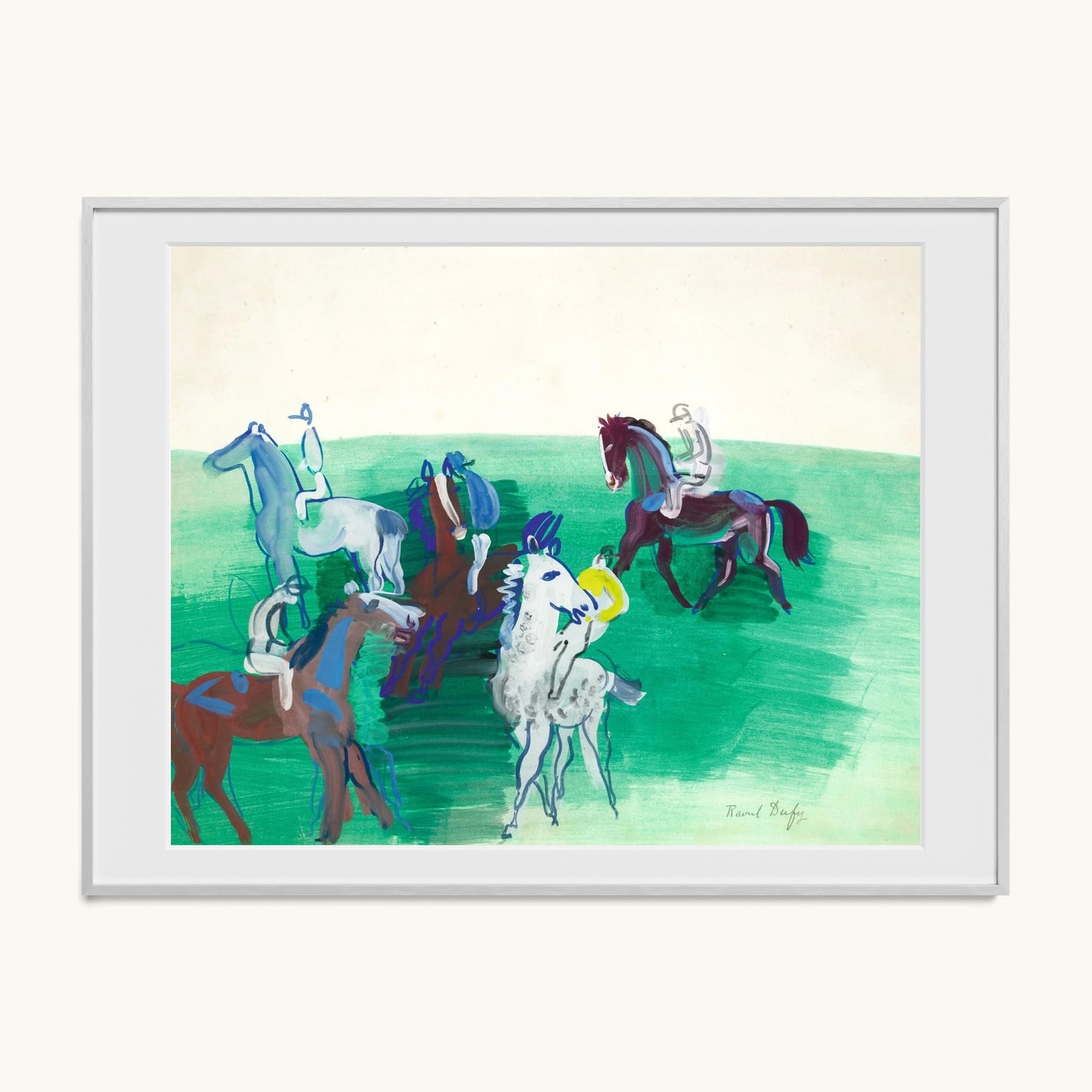 Chevaux et jockeys