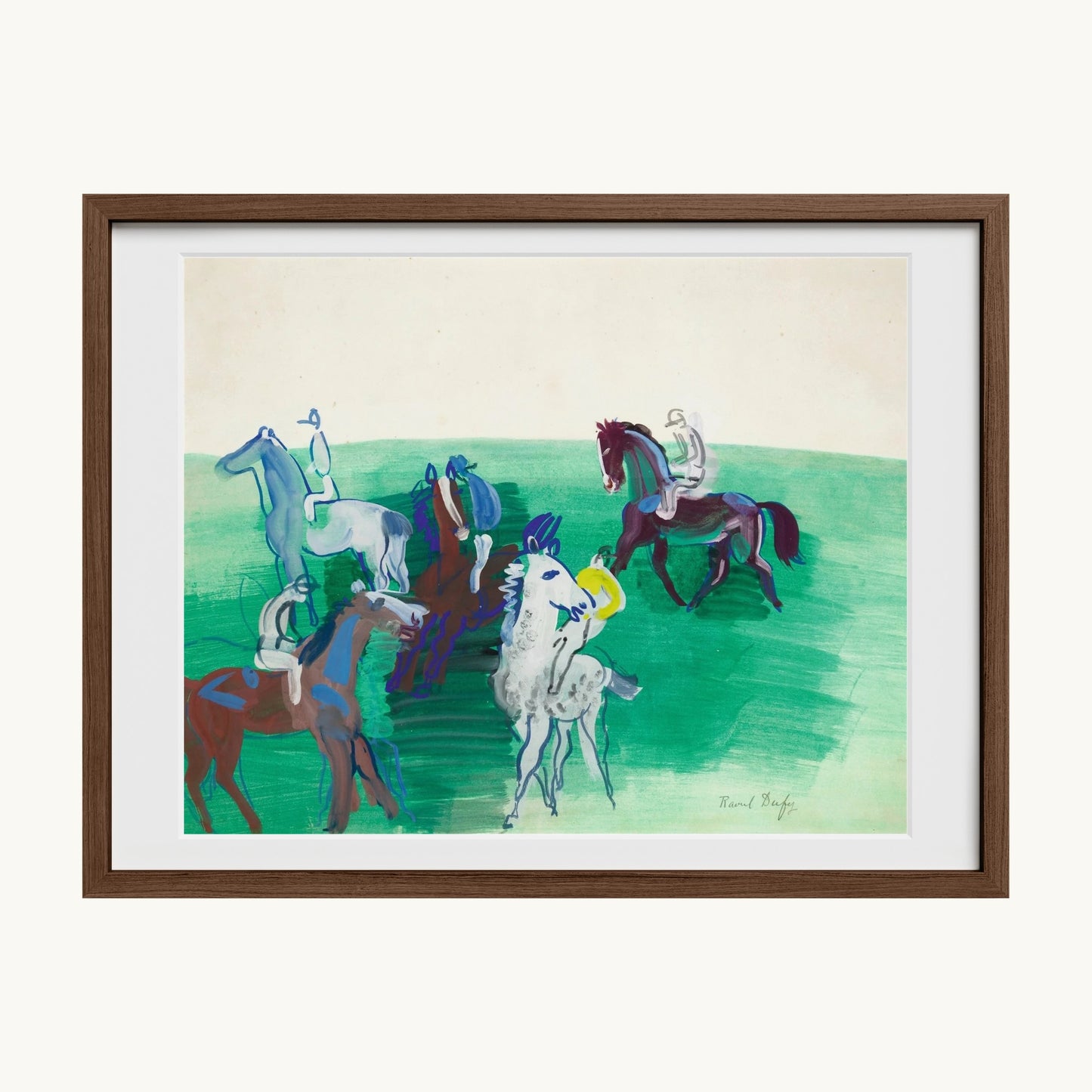 Chevaux et jockeys