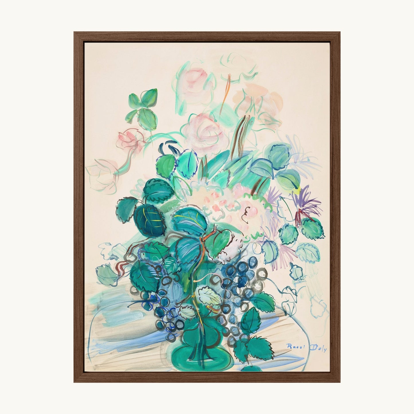 Bouquet à la grappe et aux roses