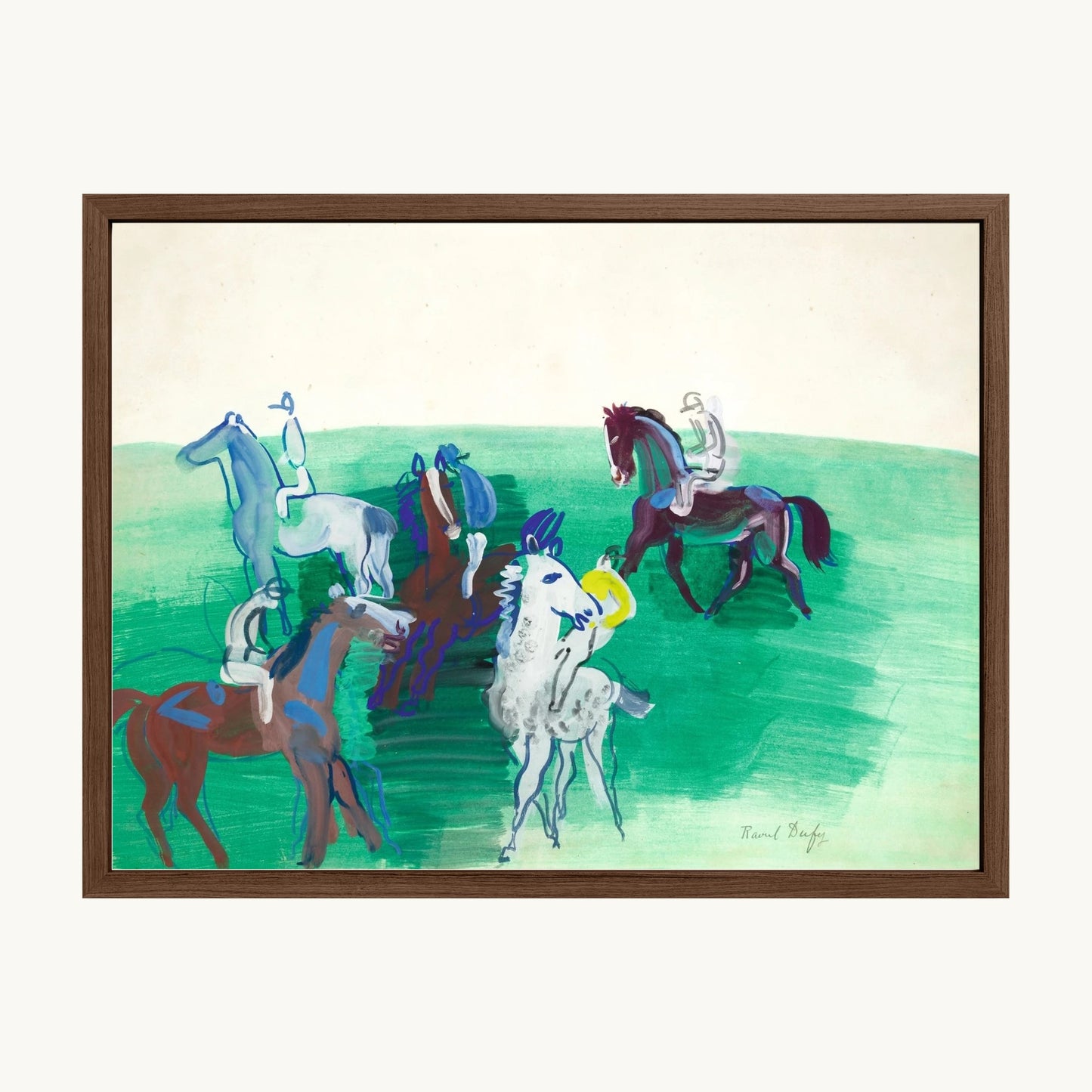 Chevaux et jockeys