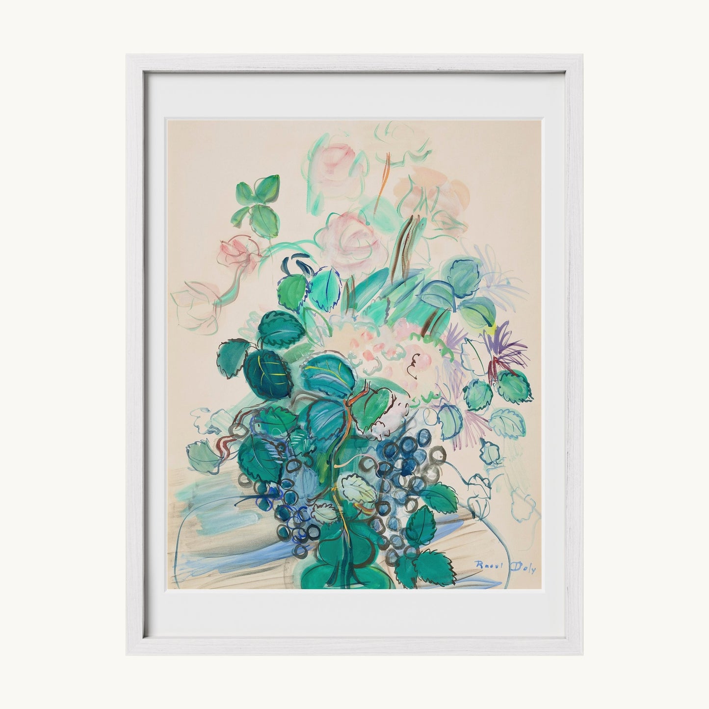 Bouquet à la grappe et aux roses