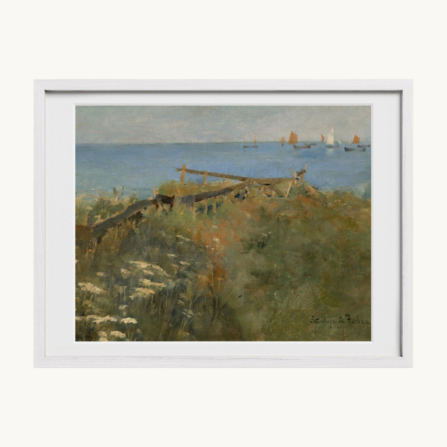 Coastal Scene with Fishing Boats