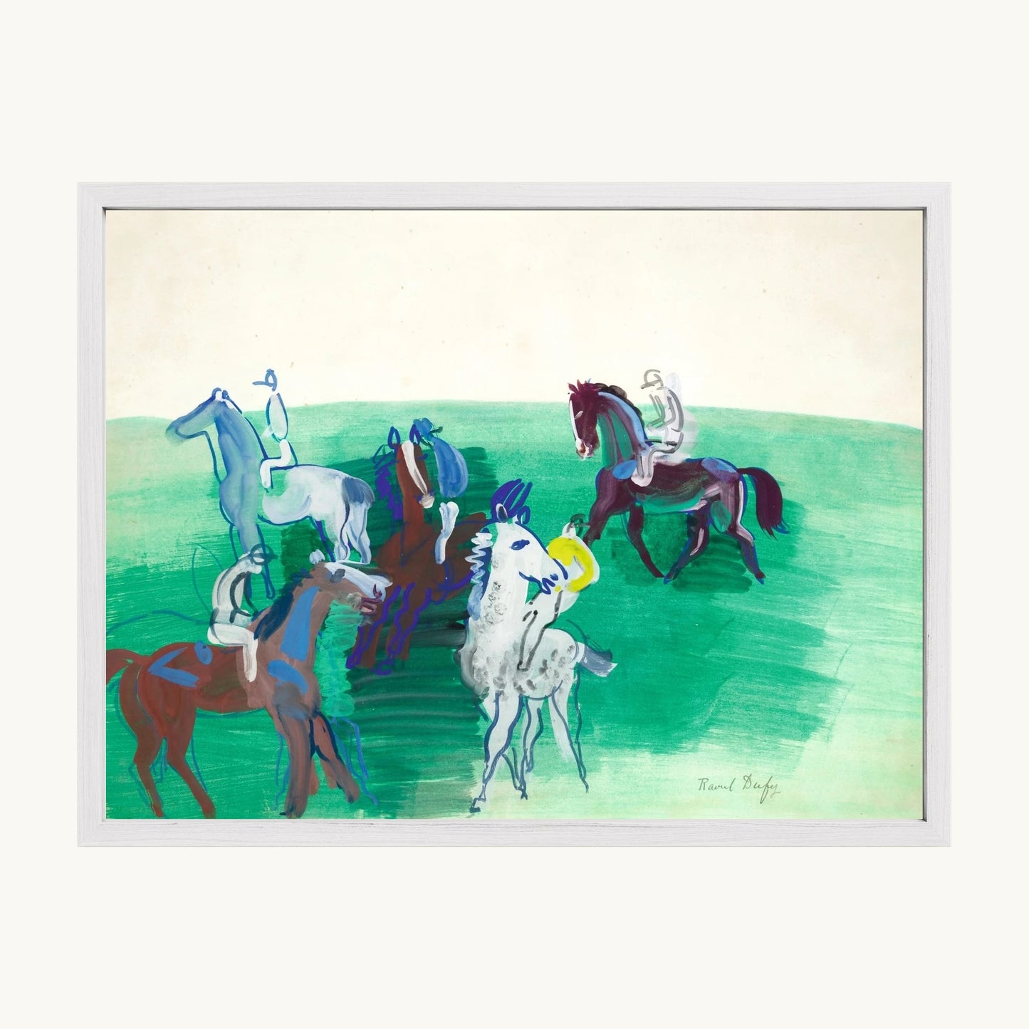 Chevaux et jockeys
