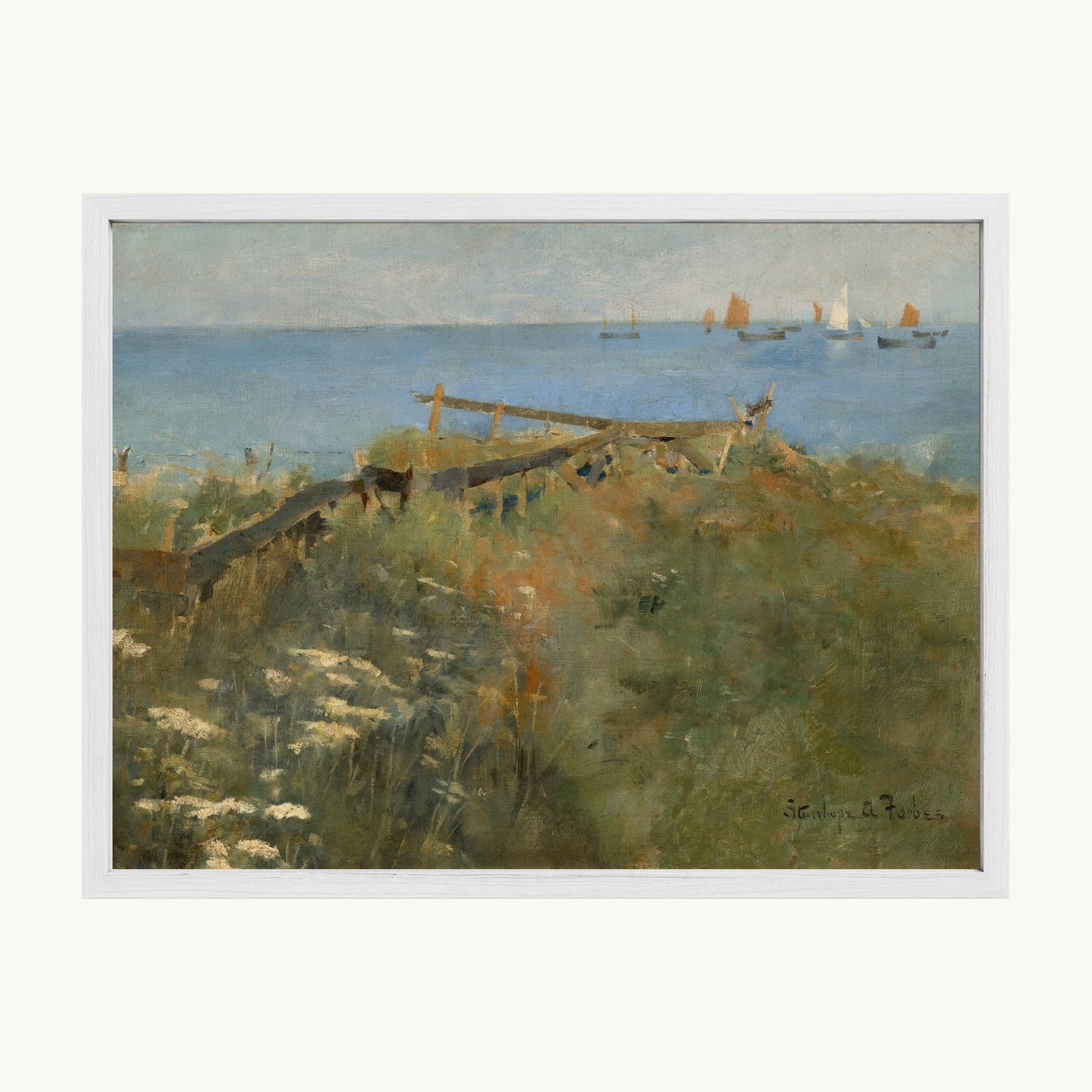 Coastal Scene with Fishing Boats