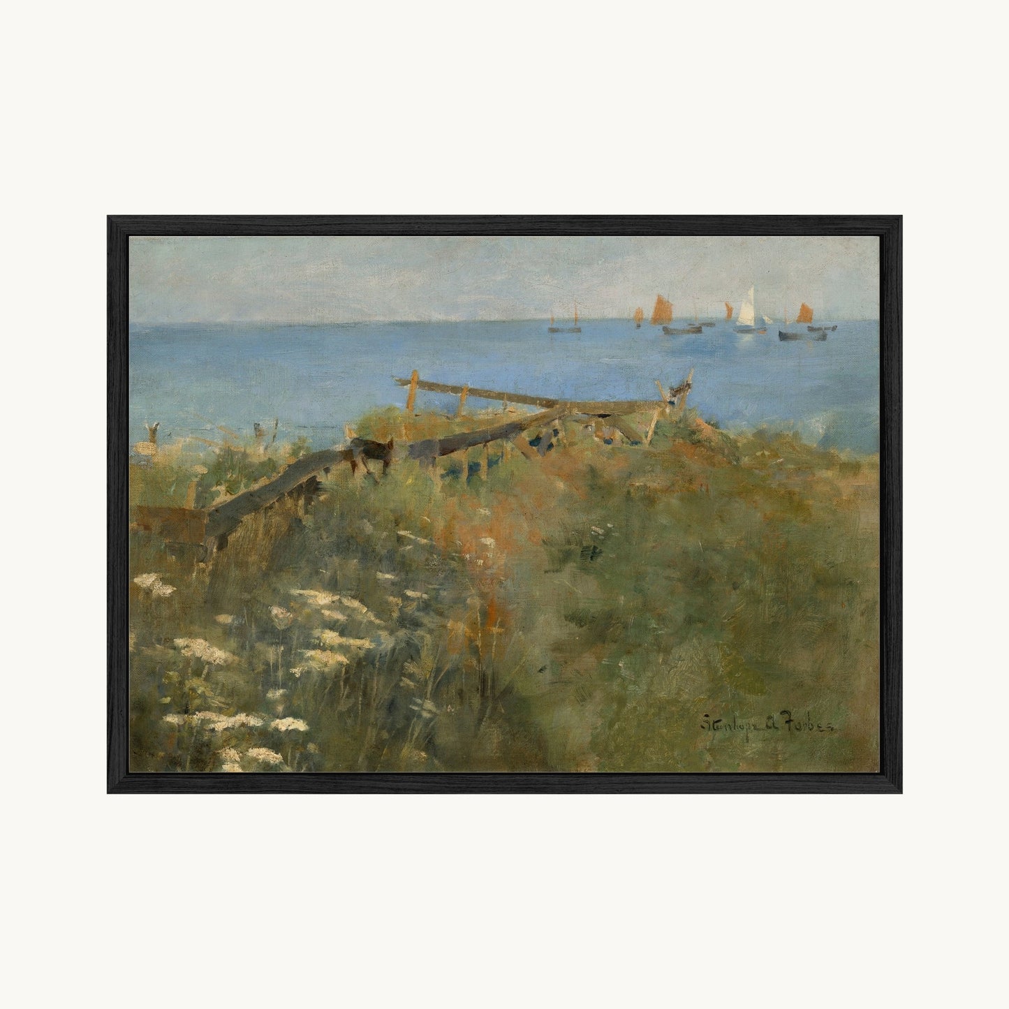 Coastal Scene with Fishing Boats
