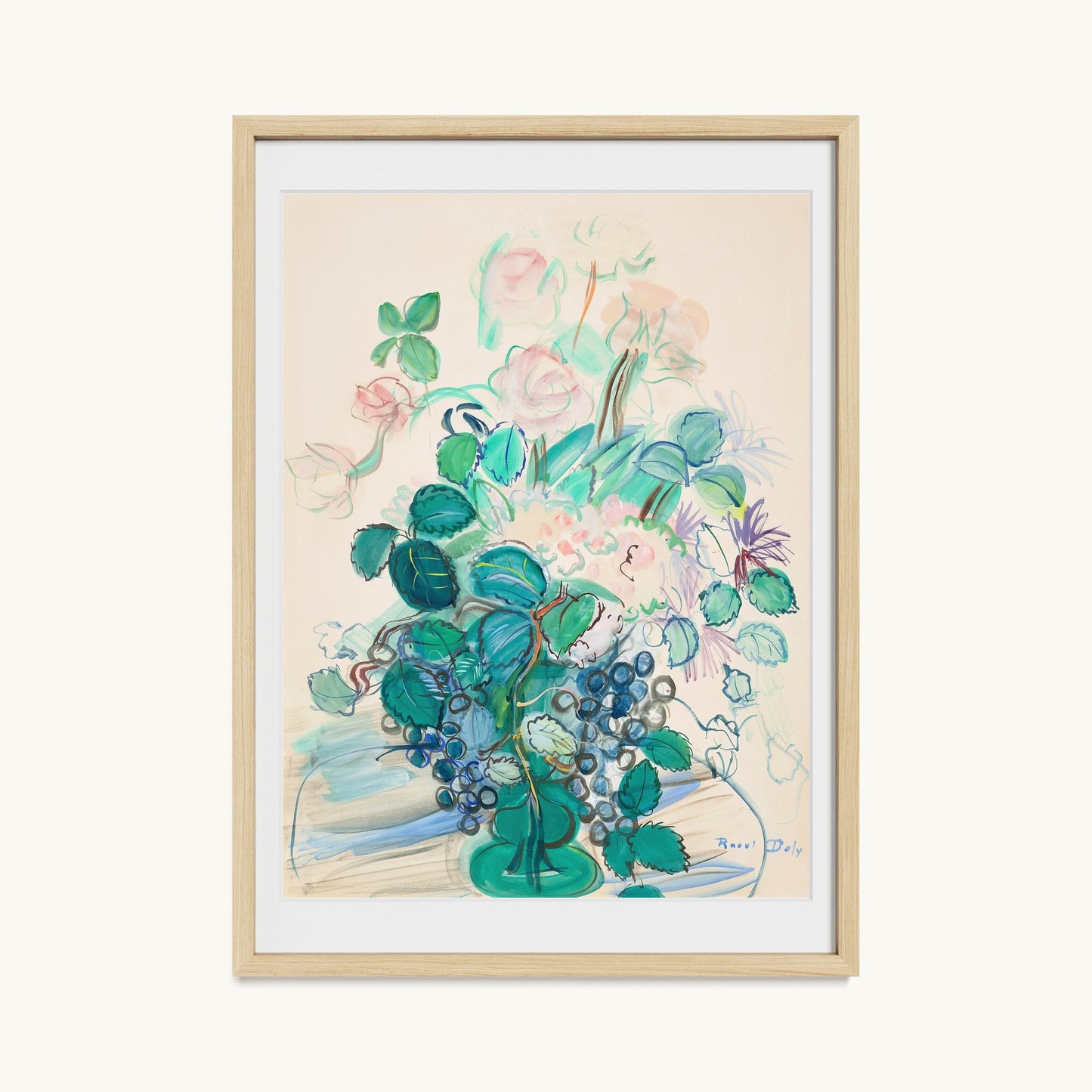 Bouquet à la grappe et aux roses