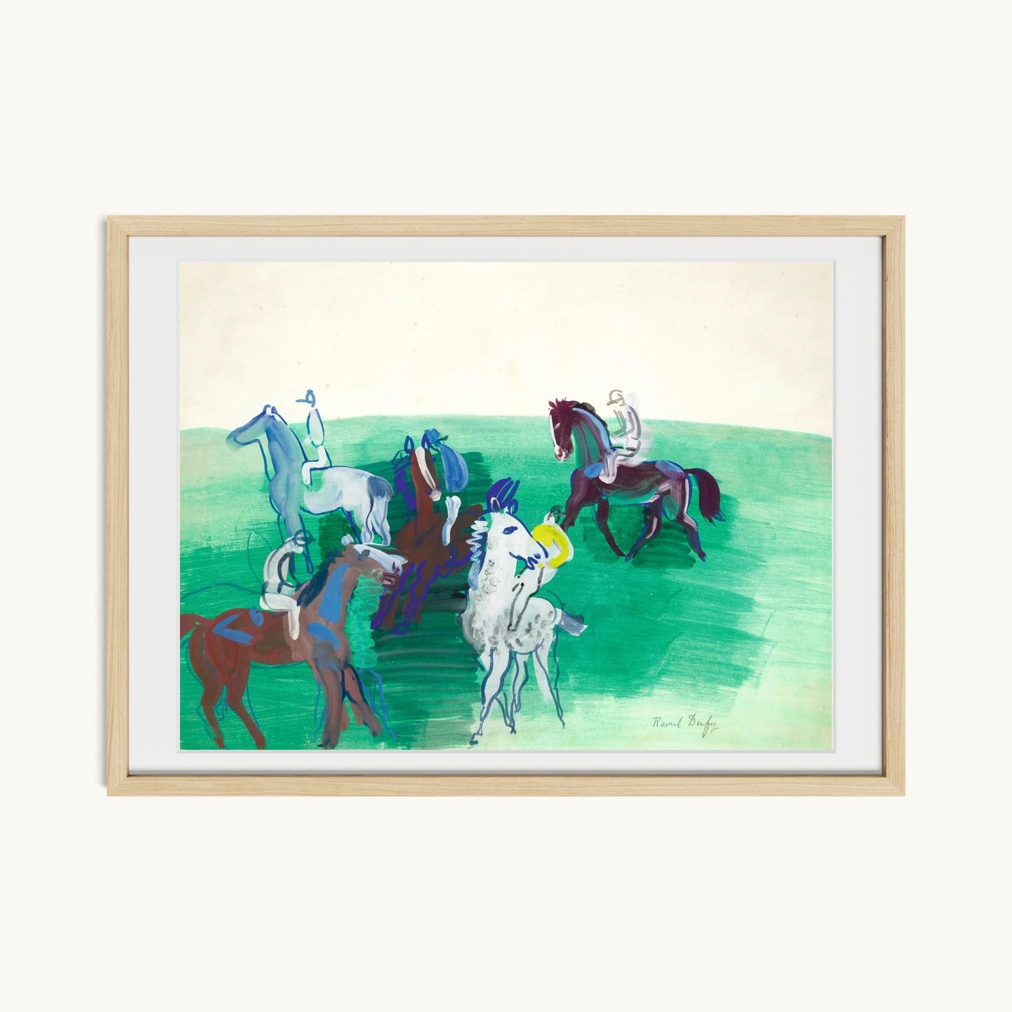 Chevaux et jockeys