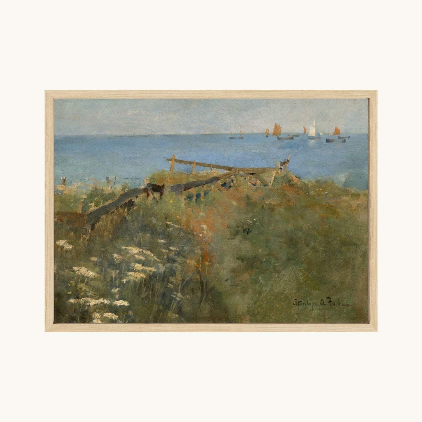 Coastal Scene with Fishing Boats
