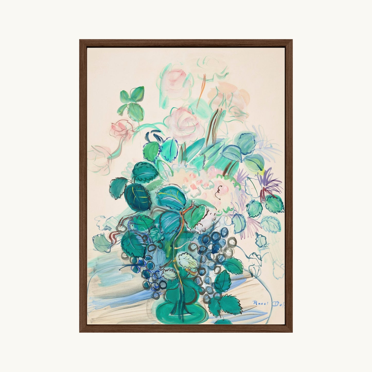 Bouquet à la grappe et aux roses