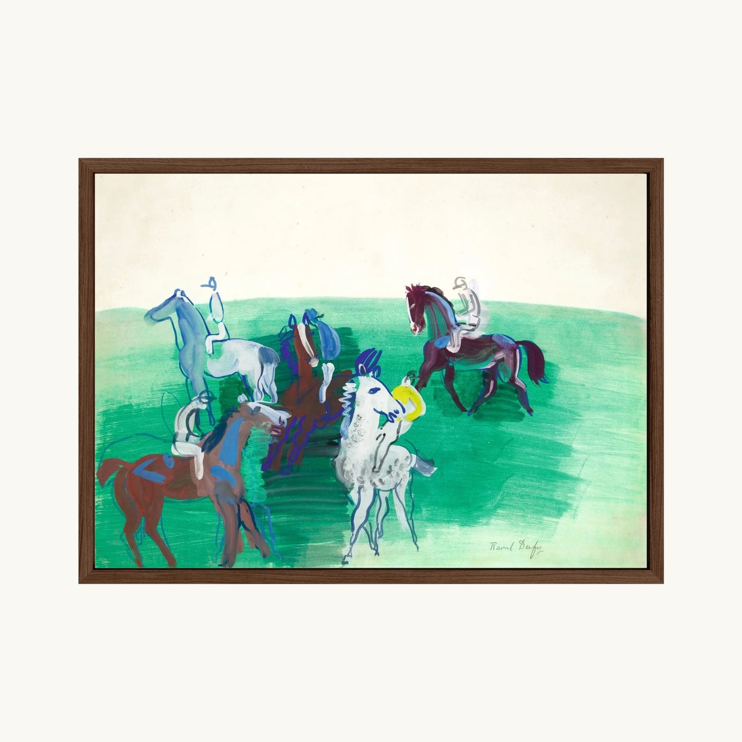Chevaux et jockeys