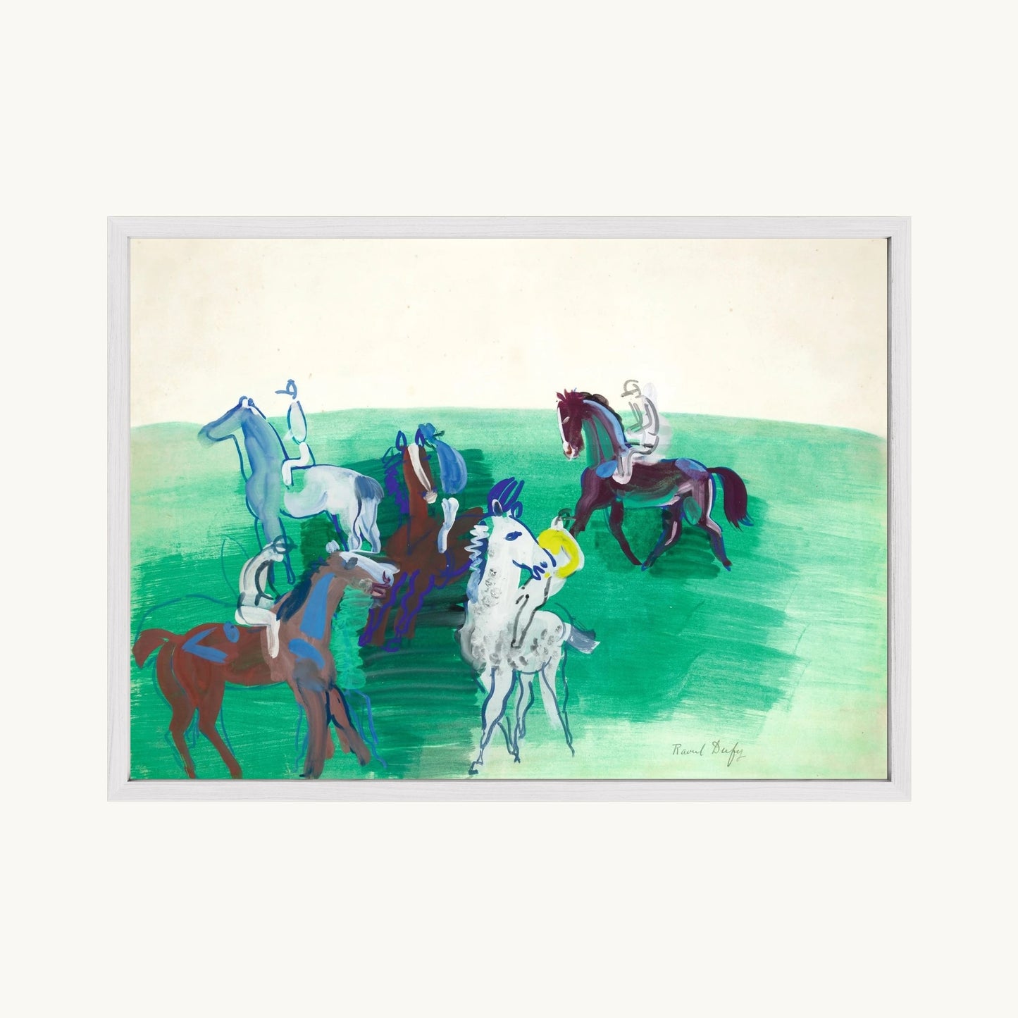 Chevaux et jockeys