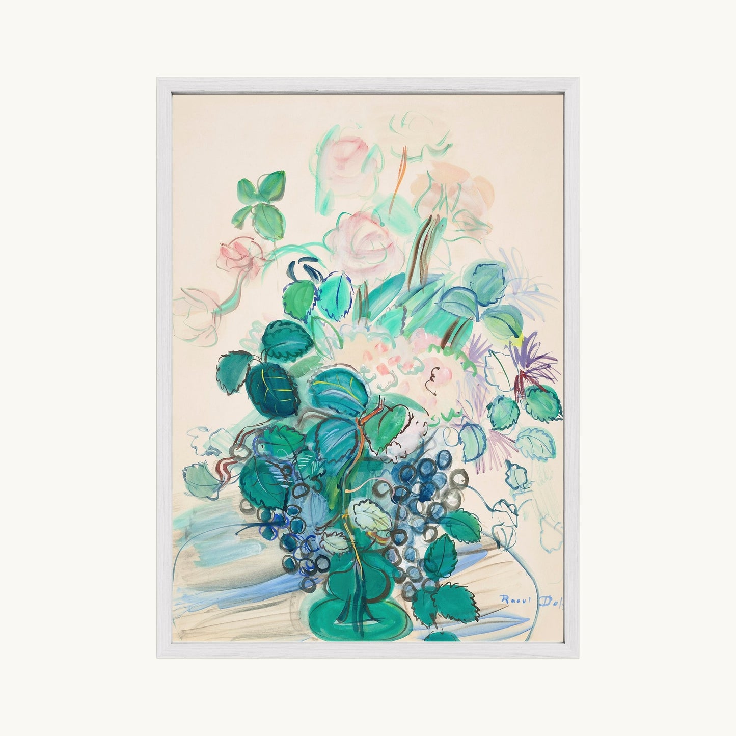 Bouquet à la grappe et aux roses