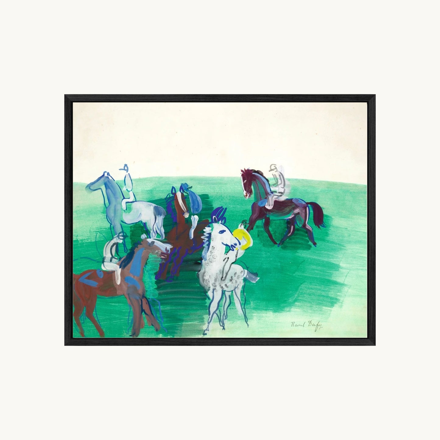 Chevaux et jockeys