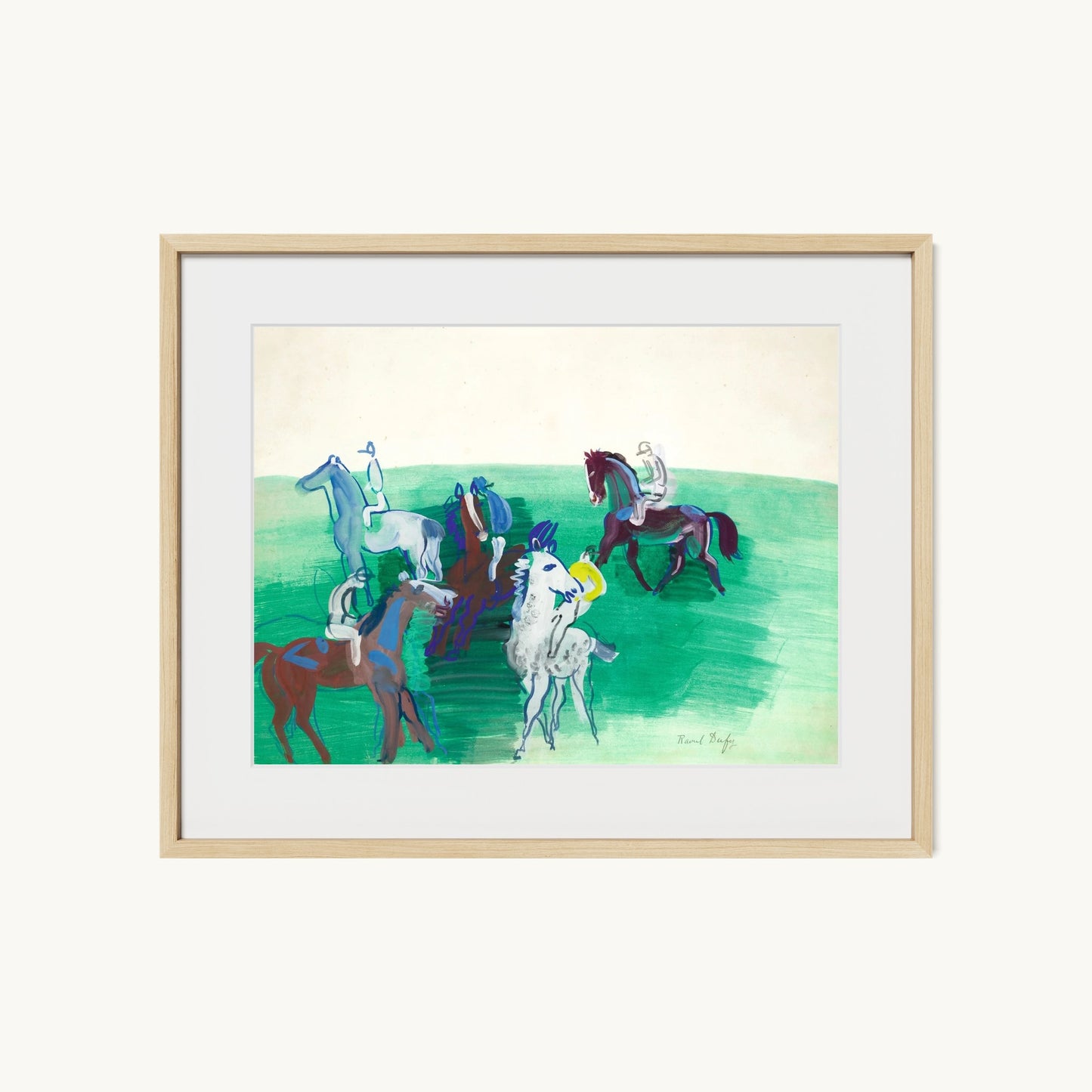 Chevaux et jockeys