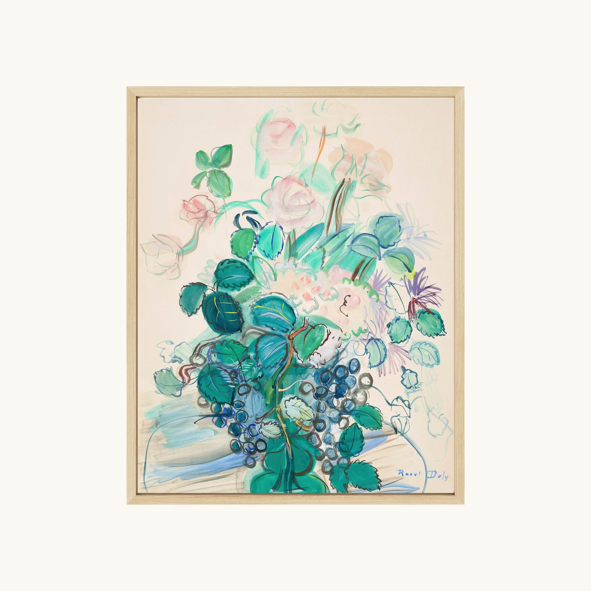 Bouquet à la grappe et aux roses