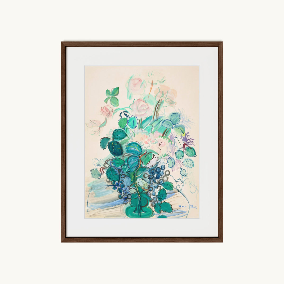 Bouquet à la grappe et aux roses