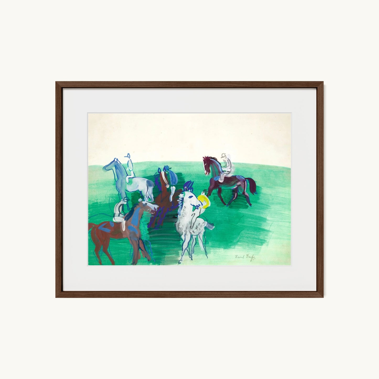 Chevaux et jockeys
