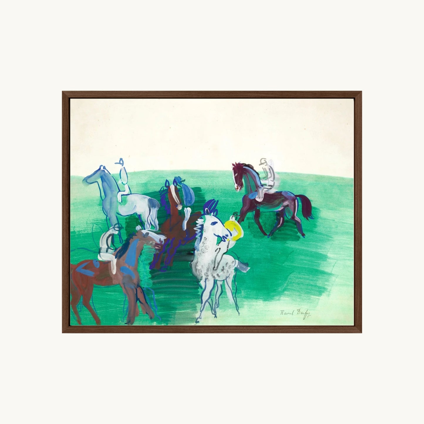 Chevaux et jockeys