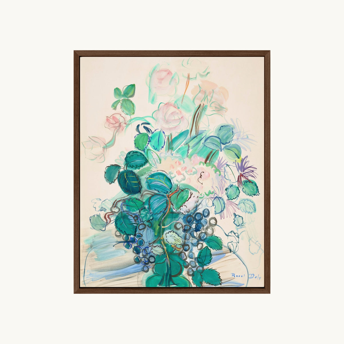 Bouquet à la grappe et aux roses