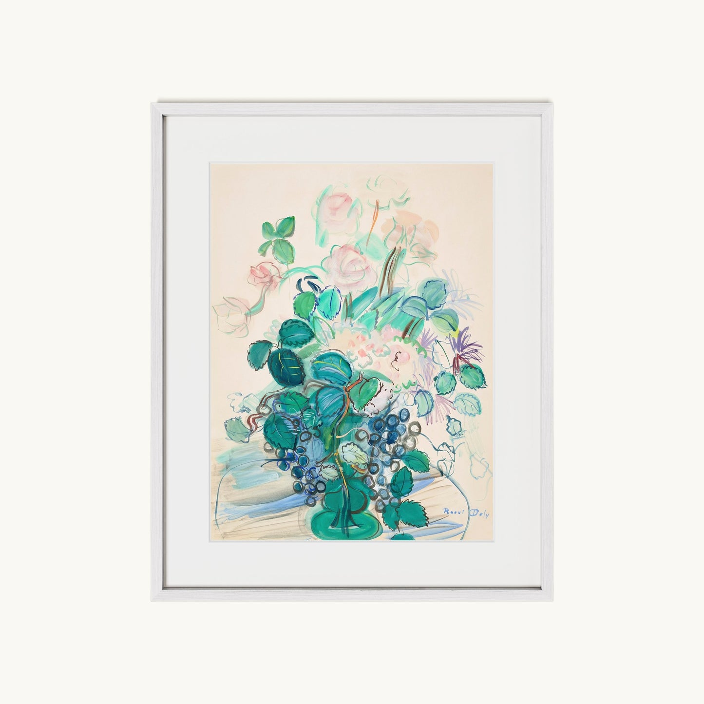 Bouquet à la grappe et aux roses