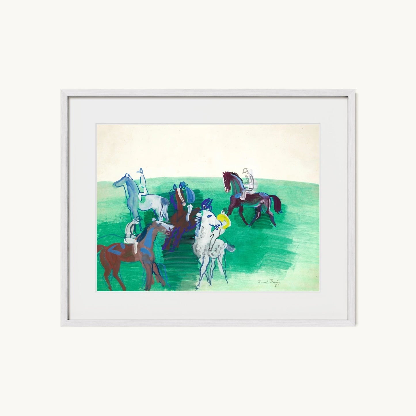 Chevaux et jockeys