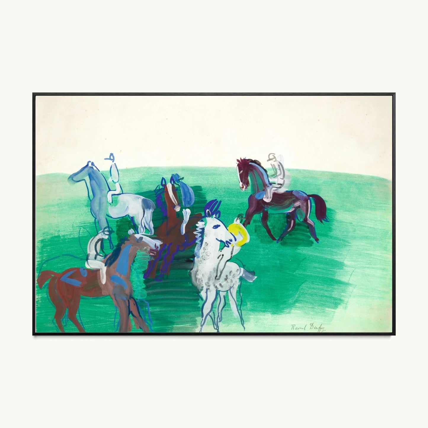 Chevaux et jockeys