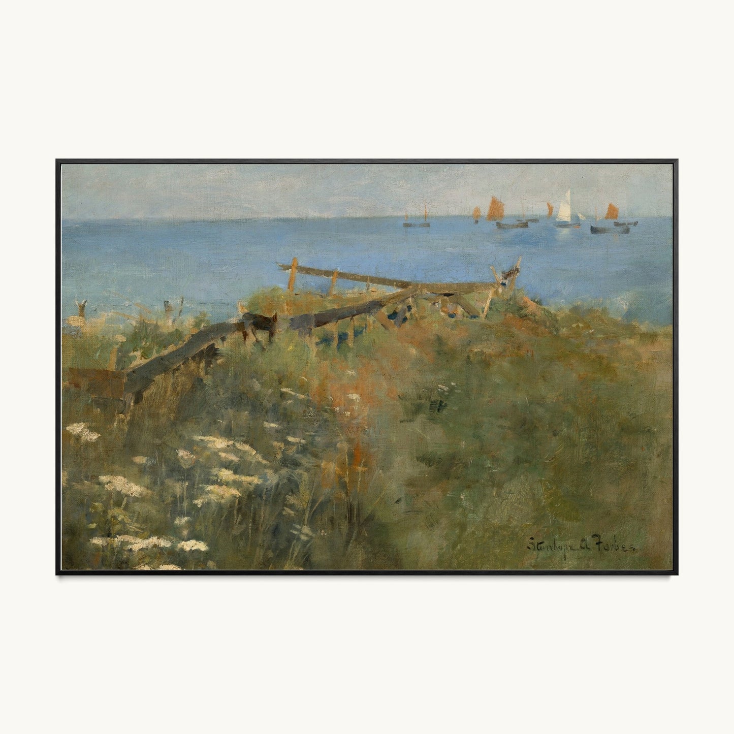 Coastal Scene with Fishing Boats