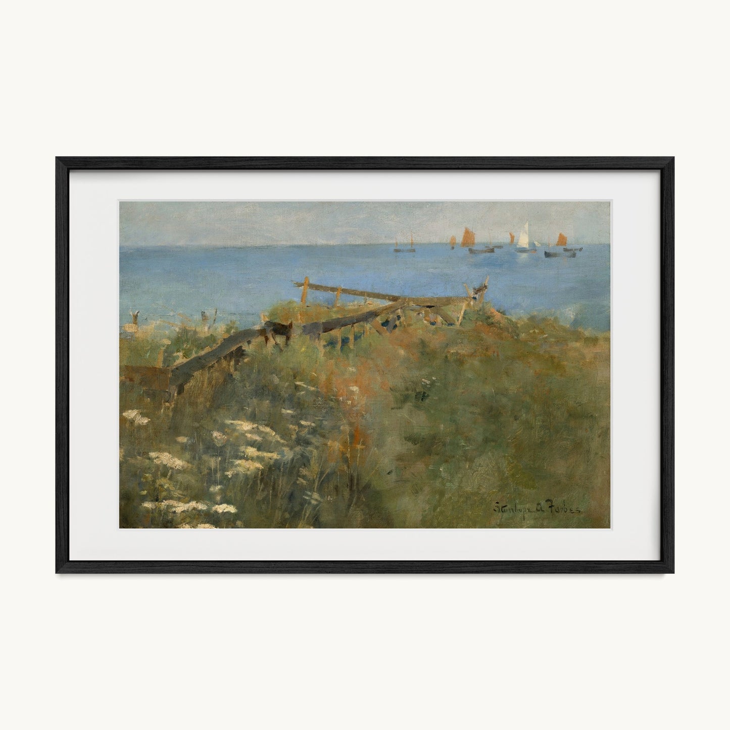 Coastal Scene with Fishing Boats