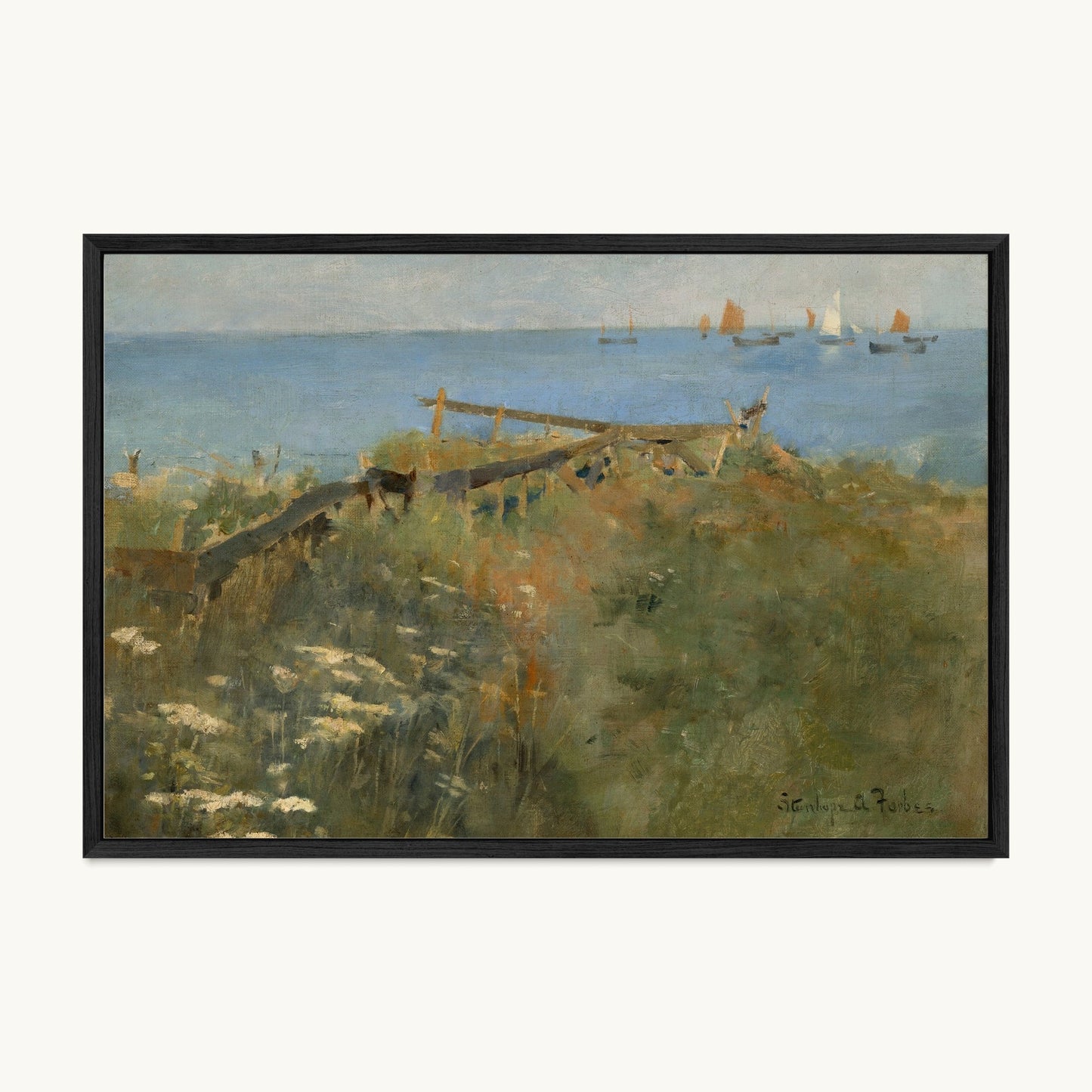Coastal Scene with Fishing Boats