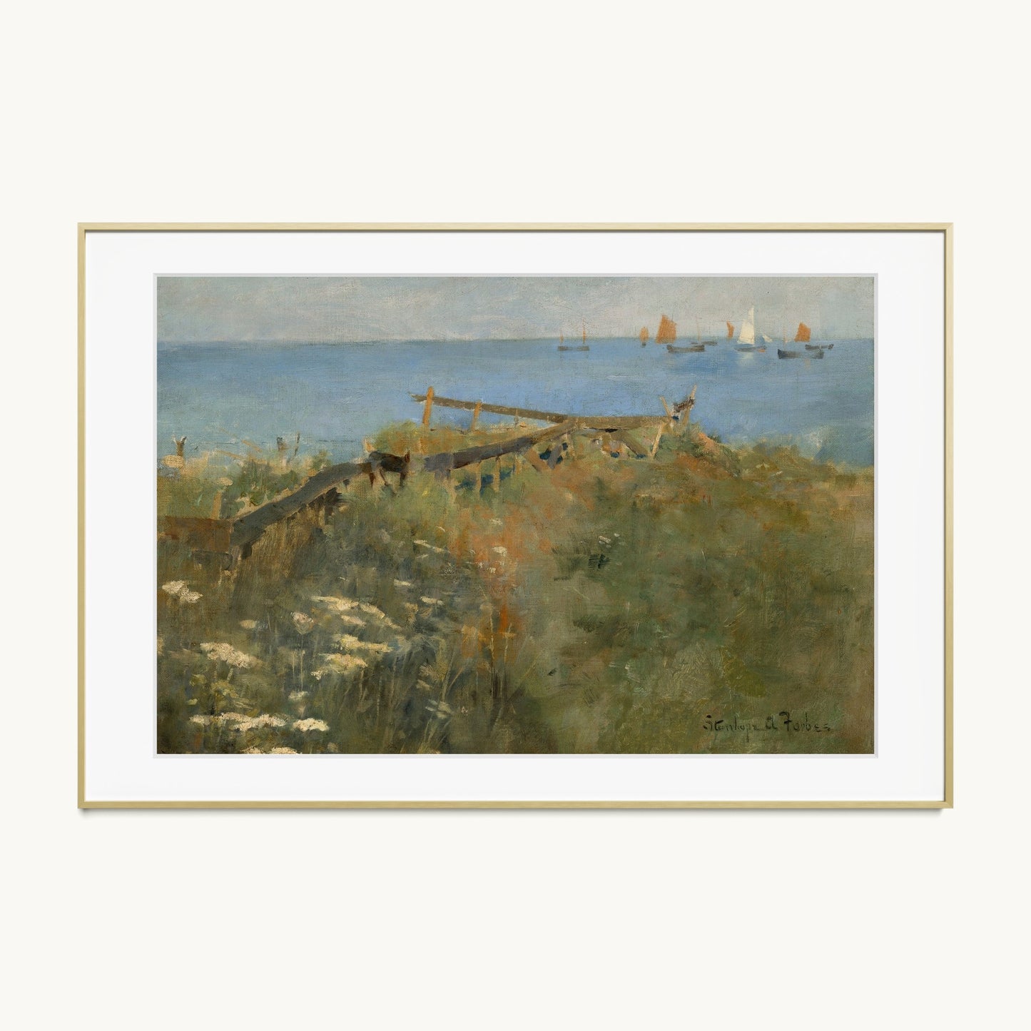 Coastal Scene with Fishing Boats