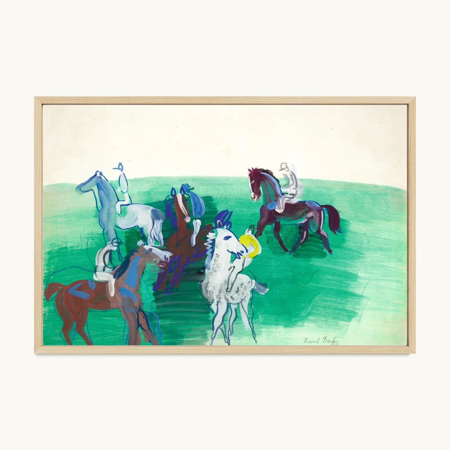 Chevaux et jockeys