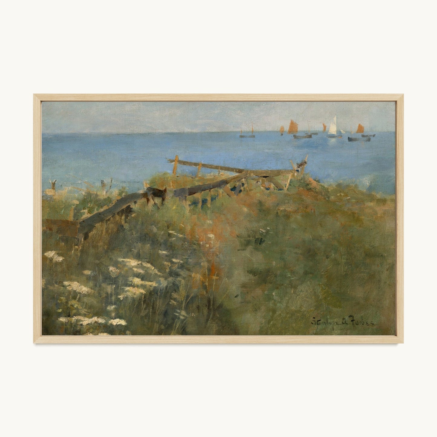 Coastal Scene with Fishing Boats