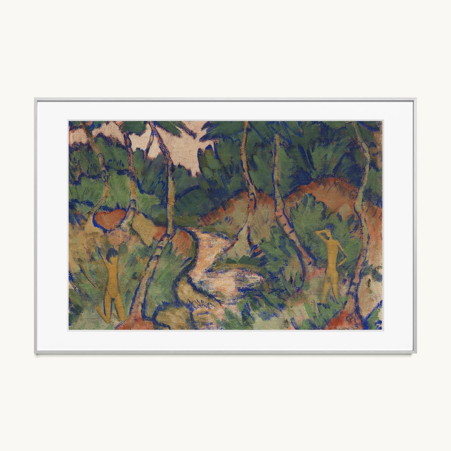 Badende in Landschaft