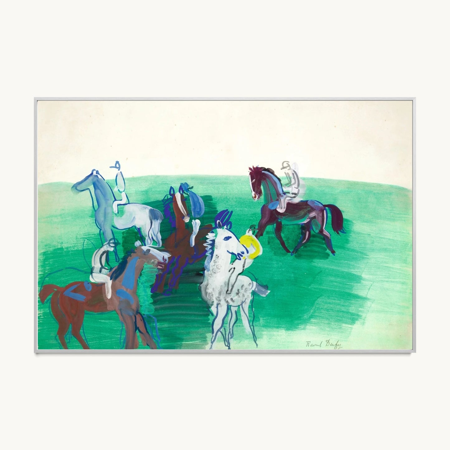Chevaux et jockeys