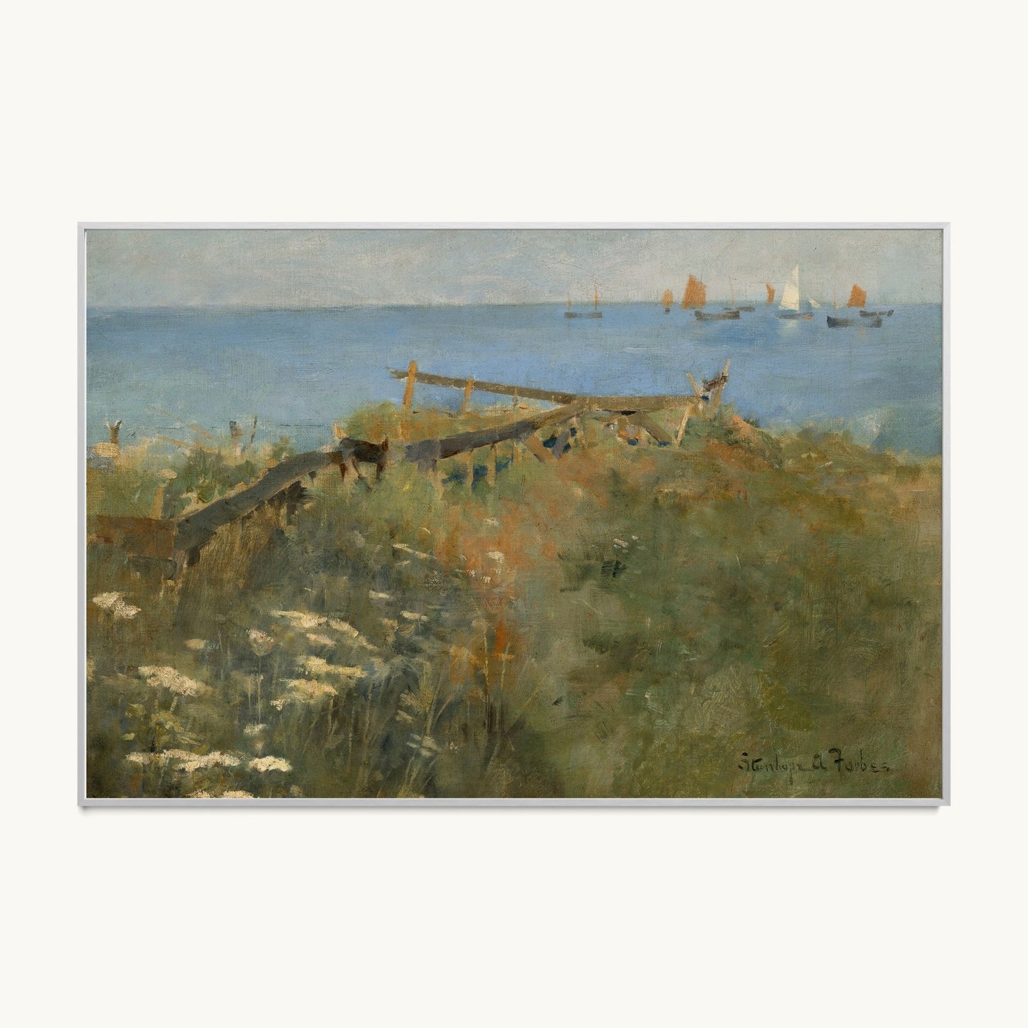 Coastal Scene with Fishing Boats