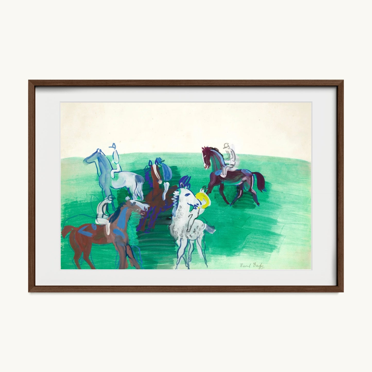 Chevaux et jockeys