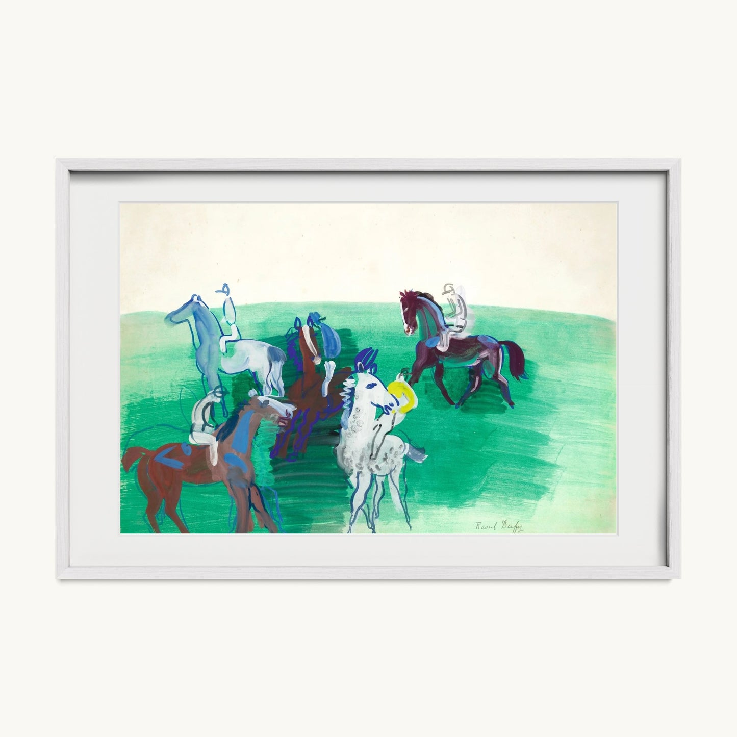 Chevaux et jockeys