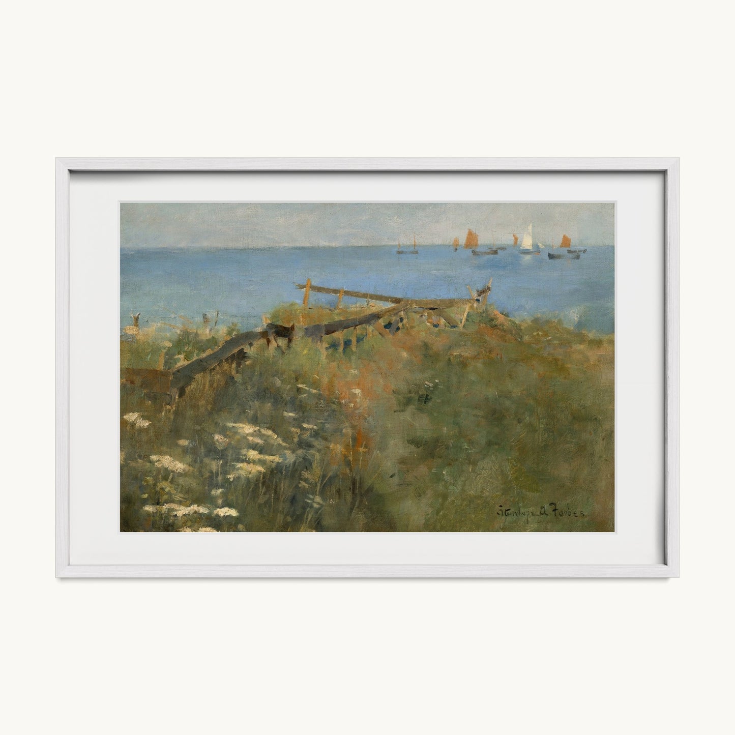 Coastal Scene with Fishing Boats