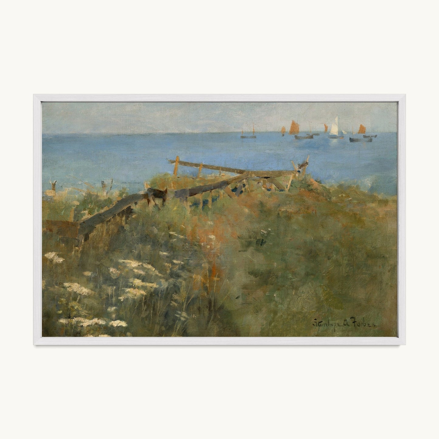 Coastal Scene with Fishing Boats