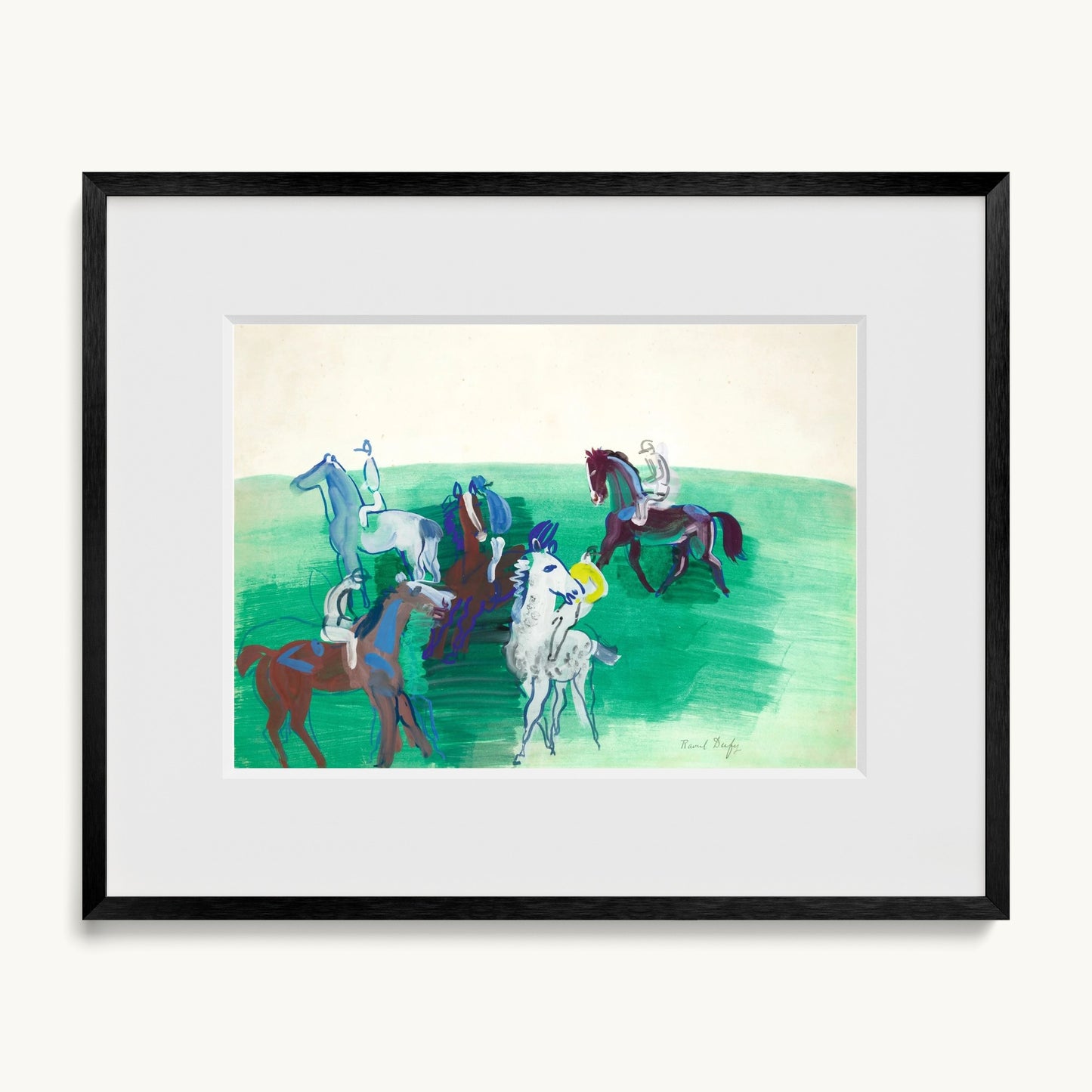 Chevaux et jockeys