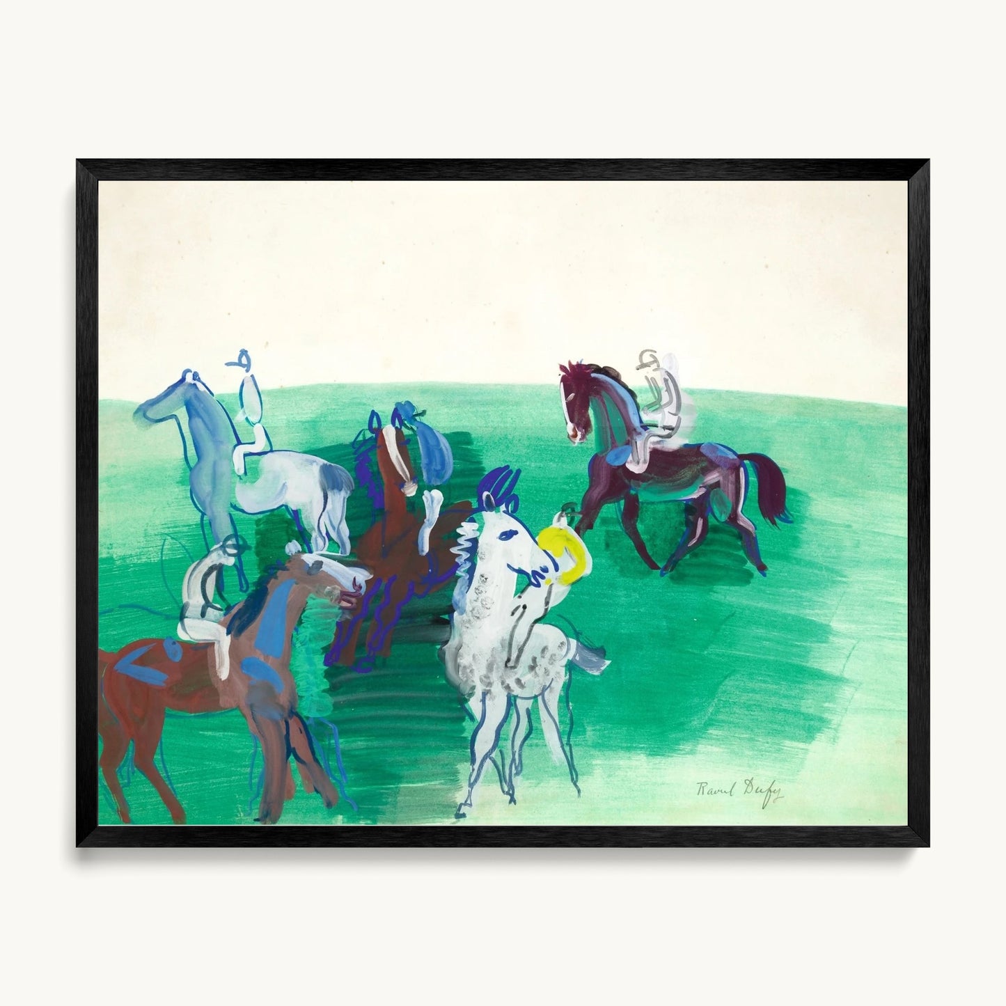 Chevaux et jockeys