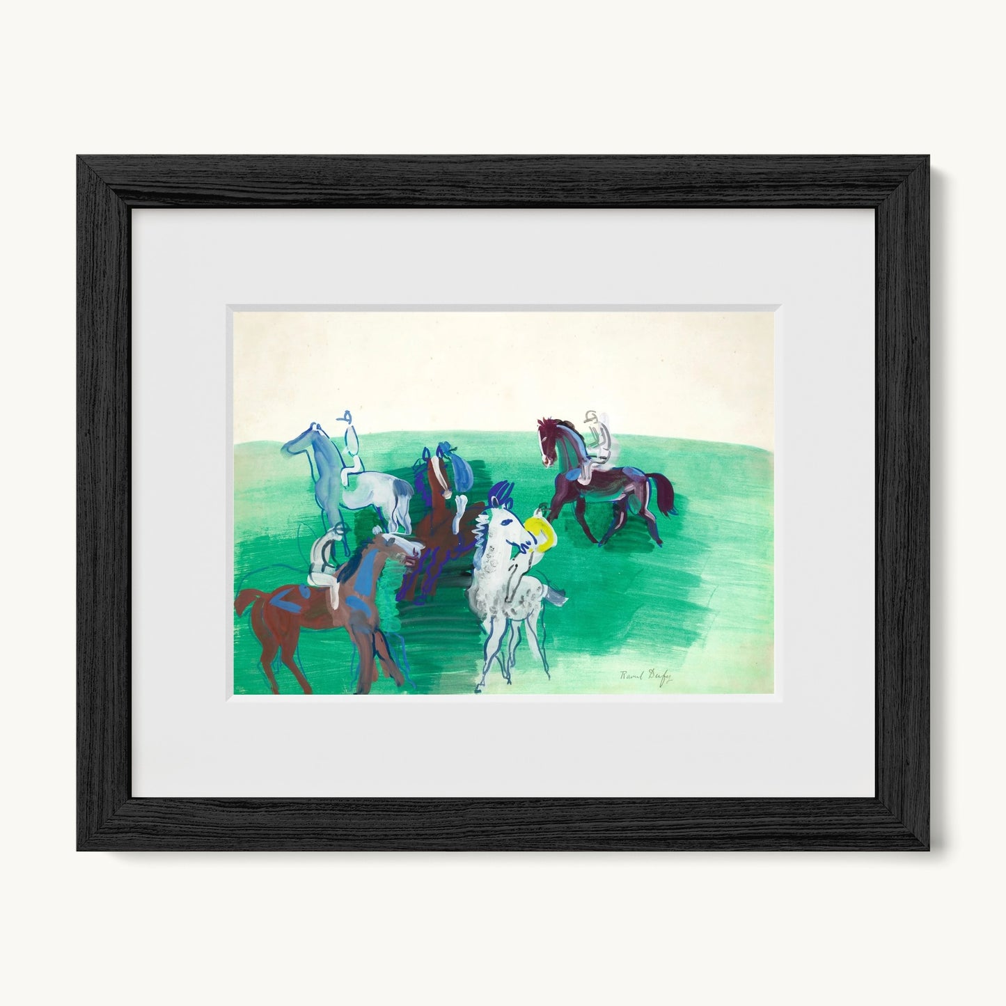 Chevaux et jockeys