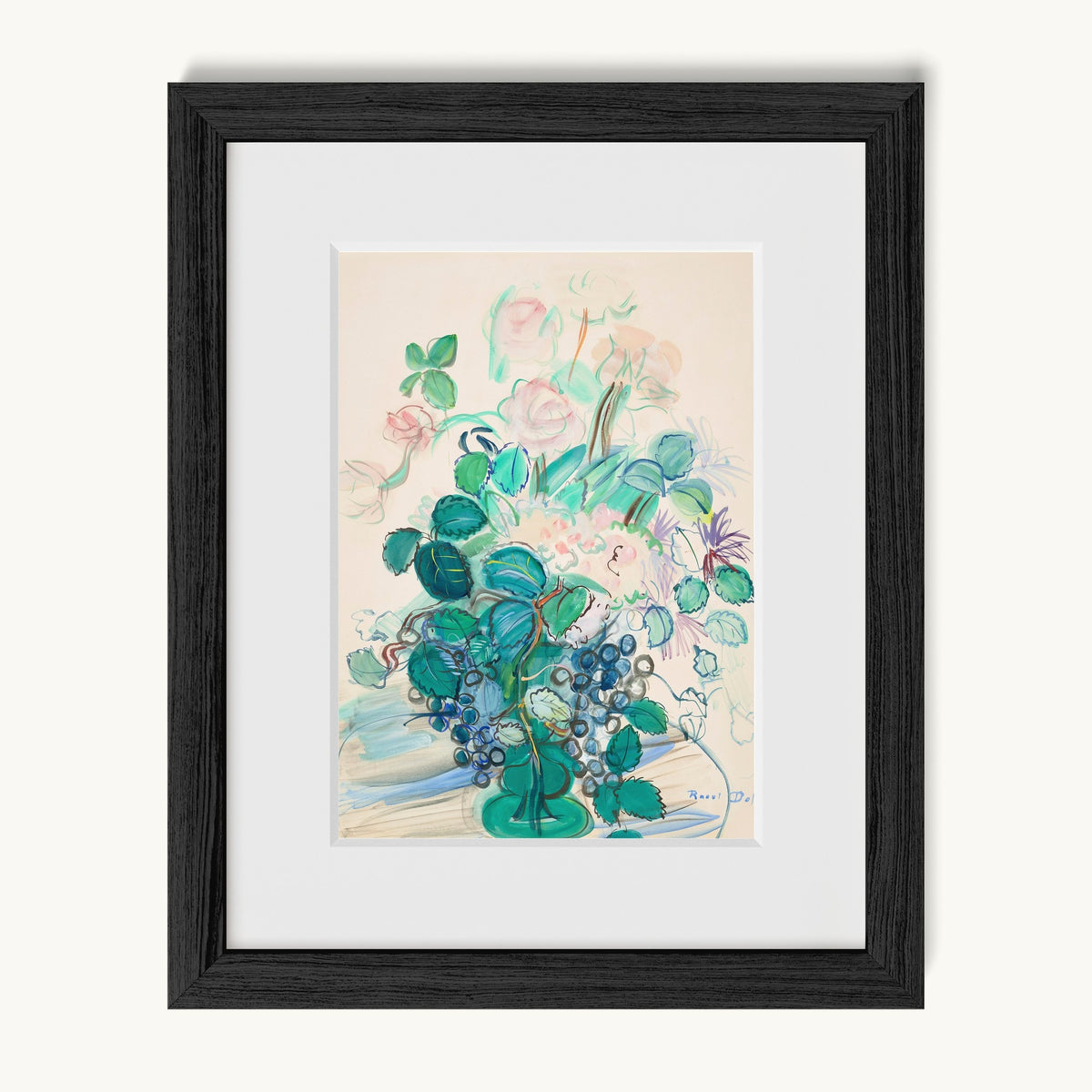 Bouquet à la grappe et aux roses