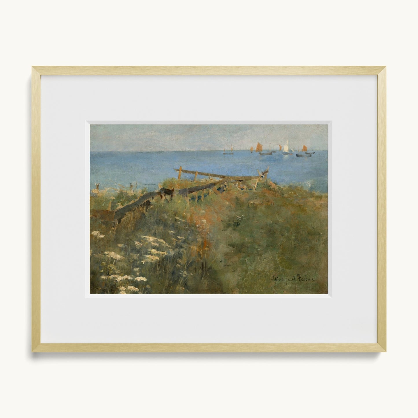 Coastal Scene with Fishing Boats